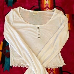 White long sleeve top